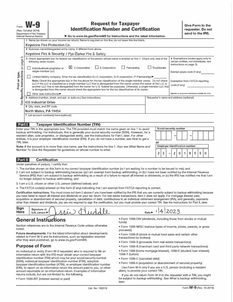 Keystone Fire & Security 2023 W9 1
